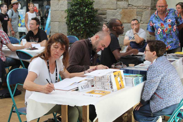 Kaleï, Éric Le Berre et Guy Michel en dédicace